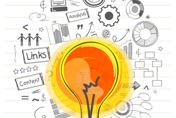 lightbulb with different drawings